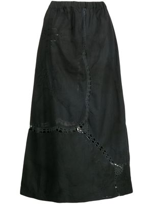 By Walid chemise en jean à détails brodés - Noir