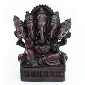 Betoverend Ganesha Beeld met Vijf Hoofden (13 cm) - Spirituele beelden - Spiritueelboek.nl