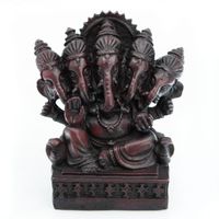 Betoverend Ganesha Beeld met Vijf Hoofden (13 cm) - Spirituele beelden - Spiritueelboek.nl - thumbnail