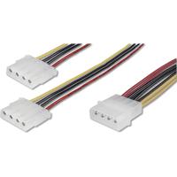 Digitus Computer, Schijf, Stroom Y-kabel [1x IDE-stroomstekker 4-polig - 2x IDE-stroombus 4-polig] 0.20 m Geel, Rood, Zwart - thumbnail