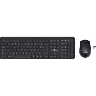 Set draadloze zwarte toetsenbordmuizen SLIM