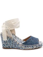 Chloé espadrilles 80 mm à bout ouvert - Bleu