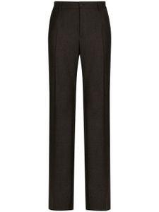 Dolce & Gabbana pantalon en laine stretch à coupe droite - Noir