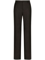 Dolce & Gabbana pantalon en laine stretch à coupe droite - Noir