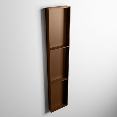 MONDIAZ EASY Nis 149,5x29,5cm in solid surface kleur Rust | Rust. 3 vakken geschikt voor in- of opbouw