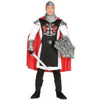 Carnavalskostuum middeleeuwse ridder met cape voor heren L (52-54)  -