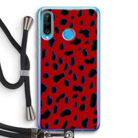 Red Leopard: Huawei P30 Lite Transparant Hoesje met koord