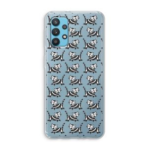 Zwarte poes: Samsung Galaxy A32 4G Transparant Hoesje