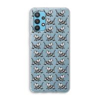Zwarte poes: Samsung Galaxy A32 4G Transparant Hoesje