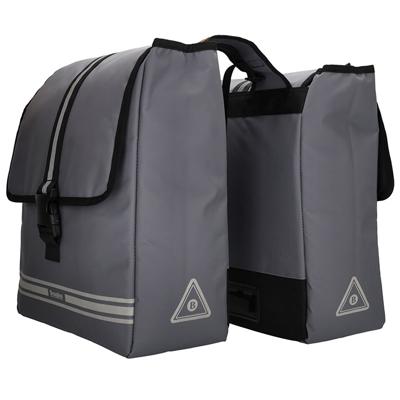 Beagles Bicycle Tarpaulin Dubbele Fietstas Grijs