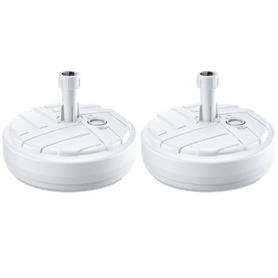 Prosperplast Parasolvoet - 3x - rond - wit - vulbaar - 10 liter - D39 cm