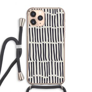 Moroccan stripes: iPhone 11 Pro Max Transparant Hoesje met koord