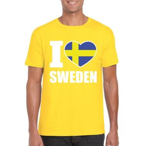 I love Zweden supporter shirt geel heren 2XL  -