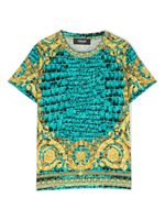 Versace Kids t-shirt à motif baroque - Bleu - thumbnail