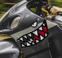 Haai zelfklevende sticker voor motorfiets