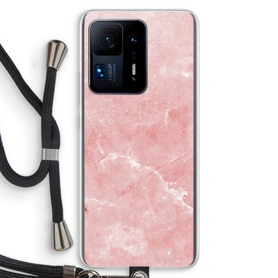 Roze marmer: Xiaomi Mi Mix 4 Transparant Hoesje met koord