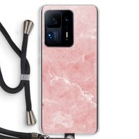 Roze marmer: Xiaomi Mi Mix 4 Transparant Hoesje met koord