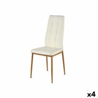 Keukenstoel Gift Decor Wit Hout Polyurethaan Ijzer 42 x 51 x 97 cm (4 Stuks)