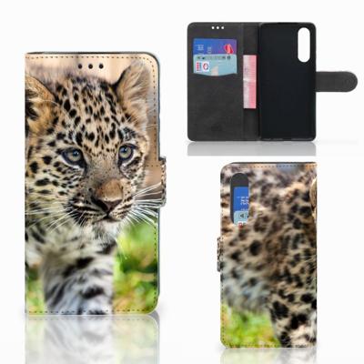 Huawei P30 | Telefoonhoesje | Met pasjeshouder | Baby Luipaard