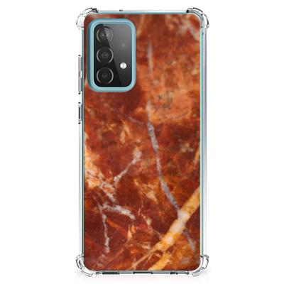Samsung Galaxy A52 4G/5G Anti-Shock Hoesje Marmer Bruin Samsung Galaxy A52 4G/5G Anti-Shock Hoesje Marmer Bruin