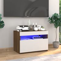 Tv-meubel met LED-verlichting 60x35x40 cm bruineikenkleurig - thumbnail
