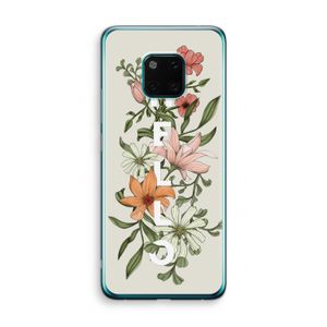 Hello bloemen: Huawei Mate 20 Pro Transparant Hoesje