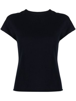 Vince t-shirt en laine mélangée à manches courtes - Bleu