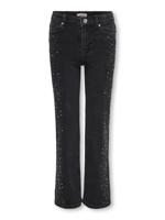 Kids ONLY winter jeansbroek meisjes - zwart - KogJuicy - wide leg fit, glitter steentjes