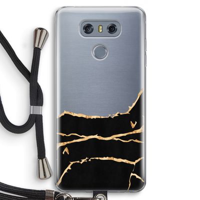 Gouden marmer: LG G6 Transparant Hoesje met koord