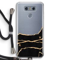 Gouden marmer: LG G6 Transparant Hoesje met koord