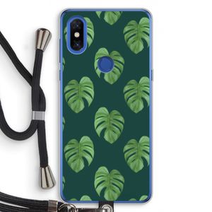 Monstera leaves: Xiaomi Mi Mix 3 Transparant Hoesje met koord