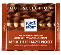 Chocolade Ritter Sport melk-hele hazelnoot 100gr - thumbnail
