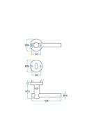 Krukgarn GISELA rvs mat WC 8mm