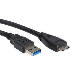 ROLINE USB 3.2 Gen 1 kabel, type, A M - Micro B M, zwart, 2 m