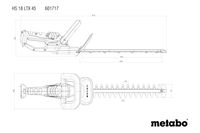 Metabo HS 18 LTX 45 Heggenschaar Accu Zonder accu 18 V - thumbnail