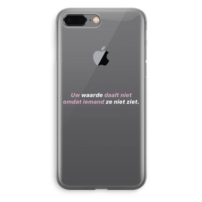 uw waarde daalt niet: iPhone 8 Plus Transparant Hoesje
