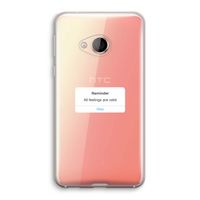Reminder: HTC U Play Transparant Hoesje