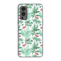 Flamingo bladeren: OnePlus Nord 2 5G Transparant Hoesje - thumbnail