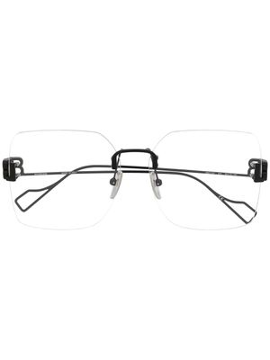 Balenciaga Eyewear lunettes de vue à logo BB - Noir