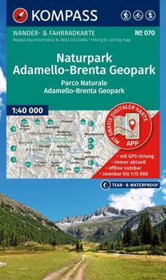 Wandelkaart 070 Naturpark Adamello-Brenta Geopark - Parco Naturale Adamello-Brenta Geopark | Kompass
