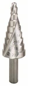 Bosch Accessories 2609255115 HSS Getrapte boor 4 - 20 mm Gezamenlijke lengte 75 mm 3 vlakken schacht 1 stuk(s)