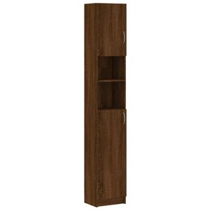 vidaXL Badkamerkast 32x25,5x190 cm bewerkt hout bruin eikenkleur