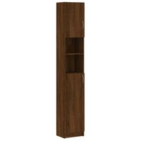vidaXL Badkamerkast 32x25,5x190 cm bewerkt hout bruin eikenkleur - thumbnail