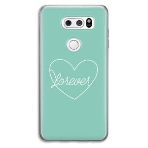 Forever heart pastel: LG V30 Transparant Hoesje