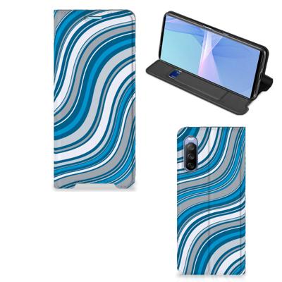 Sony Xperia 10 III | Hoesje met Magneet | Waves Blue