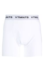 VTMNTS Trainingsshorts van katoenblend met logoprint bandje - Wit - thumbnail