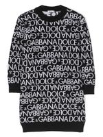 Dolce & Gabbana Kids logo-print sweatshirt dress - Noir - thumbnail