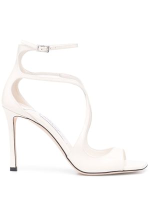 Jimmy Choo sandales Azia 95 mm à bout carré - Blanc
