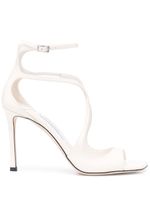 Jimmy Choo sandales Azia 95 mm à bout carré - Blanc