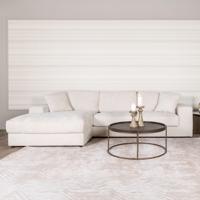 Richmond 2,5-zits Loungebank 'Santos' Links, Chenille, kleur Beige Richmond 2,5-zits Loungebank 'Santos' Links, Chenille, kleur Beige